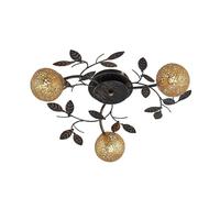 Lucande Plafonnier Evory à intensité variable) en Doré Métal e. a. pour Salon & Salle manger (à 3 lampes, G9), florentin, plafonnier, lampe