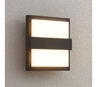 Lucande Gylfi Applique D'extérieur Led, Carrée graphite (RAL 840-M), blanc