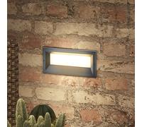 LED Applique extérieure Lachlain (Moderne) en Noir Aluminium (1 lampe,à), encastrable pour l’extérieur, applique mur extérieur/mur de la maison, terrasse & balcon