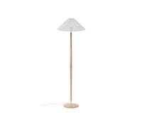 Lucande Lampadaire Bois Ellorin (Scandinave) en Marron e. a. pour Salon & Salle à manger (1 lampe,à E27), Sur Pied, Lampe a de Sol