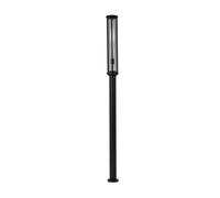 Lucande Lampadaire extérieur Alivaro à intensité variable (Moderne) en Noir Aluminium (1 lampe,à E27), Candélabre luminaire