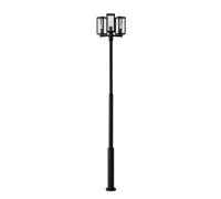 Lucande Lampadaire extérieur Siveta à intensité variable en Noir Aluminium (à 3 lampes, E27) Candélabre luminaire d’extérieur