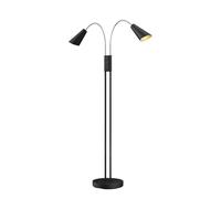 Lucande Lampadaire Medira (Moderne) en Noir Métal e. a. pour Salon & Salle à manger (à 2 lampes, GU10), Sur Pied, Lampe a de Sol