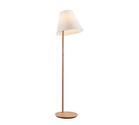 Lucande Lampadaire Tissu Jinda (Scandinave) en Blanc Textile e. a. pour Salon & Salle à manger (1 lampe,à E27), Sur Pied, Lampe a de Sol