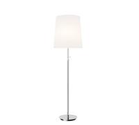 Lucande Lampadaire Tissu Pordis (Moderne) en Argent Métal e. a. pour Salon & Salle à manger (1 lampe,à E27), Sur Pied, Lampe a de Sol