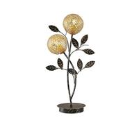 Lucande Lampe à poser Evory (Florentin) en Noir Métal e. a. pour Salon & Salle manger (à 2 lampes, G9) florentine