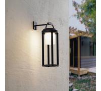 Lucande lampe solaire LED 2 en 1 Tilena, noir, rond, aluminium Tilena Lucande, dimmable, noir, Aluminium, Moderne, Applique Murale Solaire