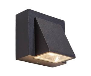 Lucande LED Applique Exterieur Marik (Moderne) en Noir Aluminium (1 lampe,à), Murale Luminaire Lampe Jardin Eclairage d’exterieur
