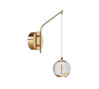 Lucande LED Applique Murale Hayley (Moderne) en Transparent Verre e. a. pour Salon & Salle à manger (1 lampe,à), Lampe Eclairage Luminaire Mural