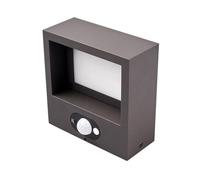 Lucande LED Applique Murale Solaire Mahra (Moderne) en Gris Aluminium (1 lampe,à), Lampe Borne Lumineuse Exterieur Eclairage Jardin