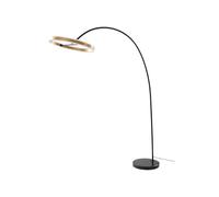 Lucande LED Lampadaire Yekta à intensité variable (Moderne) en Noir Métal e. a. pour Salon & Salle manger (1 lampe,à), arqué lampadaire arc lampe sur pied de salon