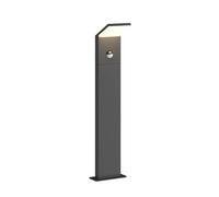 Lucande LED Luminaire extérieur Nevio (Moderne) en Noir Aluminium (1 lampe,à), Borne lumineuse luminaire pour socle