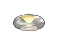 Lucande LED Plafonnier Mijo (Moderne) en Gris Verre e. a. pour Chambre à coucher (1 lampe,à), Eclairage Lampe Luminaire Plafond Eclerage Interieur