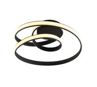 Lucande LED Plafonnier Sakina à intensité variable (Moderne) en Noir Métal e. a. pour Salon & Salle manger (1 lampe,à), Eclairage Lampe Luminaire Plafond Eclerage