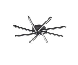 Lucande LED Plafonnier Tjado à intensité variable (Moderne) en Noir Métal e. a. pour Salon & Salle manger (à 8 lampes,), Eclairage Lampe Luminaire Plafond Eclerage