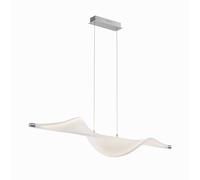 Lucande LED Suspension en Tissu Edano à intensité variable (Moderne) Blanc Textile e. a. pour Salon & Salle manger (1 lampe,à), Luminaire Lampe plafond Plafonnier