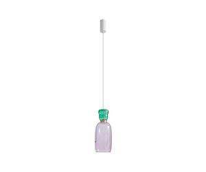 Lucande LED Suspension en verre Fay (Jeunes, étudiants) Violet/Rose Verre e. a. pour Cuisine (1 lampe,à) Luminaire Lampe plafond Plafonnier Suspendue