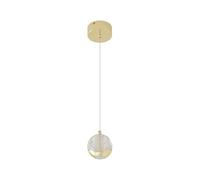 Lucande LED Suspension en verre Hayley (Moderne) Transparent Verre e. a. pour Salon & Salle à manger (1 lampe,à), Luminaire Lampe plafond Plafonnier Suspendue