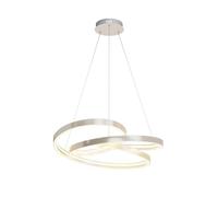 Lucande LED Suspension Gunbritt à intensité variable (Moderne) en Gris Aluminium e. a. pour Salon & Salle manger (1 lampe,à), lampe plafonnier suspension