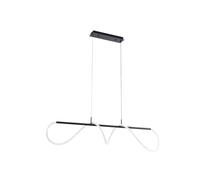 Lucande LED Suspension Kisune (Moderne) en Noir e. a. pour Salon & Salle à manger (1 lampe,à), lampe plafonnier suspension