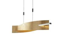 Lucande LED Suspension Marija à intensité variable (Moderne) en Doré Métal e. a. pour Salon & Salle manger (1 lampe,à), lampe plafonnier suspension