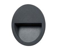 Lucande - Loya Round Applique Murale Eencastrée d'Extérieur Dark Grey Lu