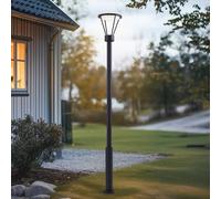 Lucande luminaire d'extérieur LED Elario, 222 cm, noir, aluminium Elario, noir, Aluminium, Moderne