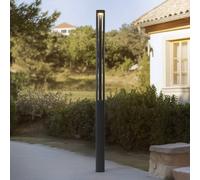 Lucande Luminaire d'extérieur LED Pirron, 230 cm, anthracite, IP65 Pirron, noir, Aluminium, Moderne
