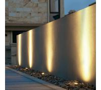 Lucande luminaire encastré dans le sol Ava, Ø 12 cm, rond, IP67, GU10 Ava Lucande, dimmable, gris, Inox, Moderne, Spot encastrable dans le sol