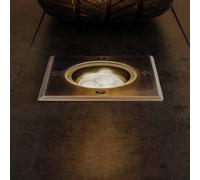 Lucande luminaire encastré dans le sol LED Jos, angulaire, orientable, IP67 JOS, gris, Aluminium, Moderne, Spot encastrable dans le sol LED