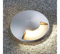 Lucande Spots encastrables dans le sol Milara à intensité variable (Moderne) en Gris Aluminium (1 lampe,à GU10), Spot encastrable extérieur