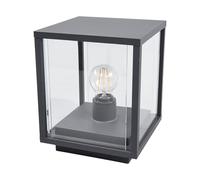 Lucande Luminaire extérieur Annalea à intensité variable (Moderne) en Noir Aluminium (1 lampe,à E27), Borne lumineuse borne luminaire pour socle