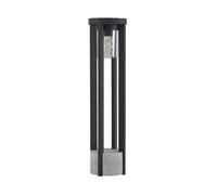 Borne lumineuse Overa Lucande, dimmable, gris, Aluminium, Moderne, Luminaire extérieur