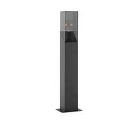 Lucande Luminaire extérieur Fiola à intensité variable (Moderne) en Noir Aluminium (1 lampe,à E27), Borne lumineuse borne luminaire pour socle
