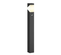 Lucande Luminaire extérieur Kiran à intensité variable (Moderne) en Noir Aluminium (1 lampe,à E27), Borne lumineuse luminaire pour socle