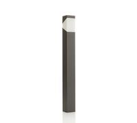 Lucande Luminaire extérieur Kiran à intensité variable (Moderne) en Noir Aluminium (1 lampe,à E27), Borne lumineuse borne luminaire pour socle
