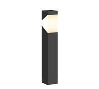 Lucande Luminaire extérieur Kiran à intensité variable (Moderne) en Noir Aluminium (1 lampe,à E27), Borne lumineuse borne luminaire pour socle