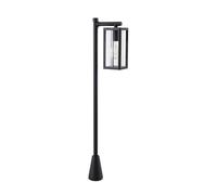 Lucande Luminaire extérieur Siveta à intensité variable (Moderne) en Noir Aluminium (1 lampe,à E27), Borne lumineuse borne luminaire pour socle