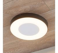 LED Plafonnier extérieur Sora (Moderne) en Gris Aluminium (1 lampe,à), Luminaire d’extérieur pour le jardin la terrasse balcon & maison plafonnier