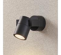 Lucande, spot mural d'extérieur Kavuna, rond, anthracite, IP54 Kavuna dimmable, noir, Aluminium, Moderne, Luminaire extérieur
