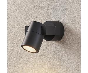 Lucande, spot mural d'extérieur Kavuna, rond, anthracite, IP54 Kavuna dimmable, noir, Aluminium, Moderne, Luminaire extérieur
