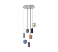 Lucande Suspension Narion à intensité variable (Moderne) en Multicolore Métal e. a. pour Salon & Salle manger (à 7 lampes, GU10) Luminaire Lampe Plafond Plafonnier