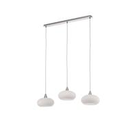 Suspension luminaire design Sharvil Lucande, dimmable, blanc, Salon / Salle à manger, Verre, Design, Suspension