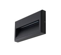 Lucande Weno Applique murale LED d'extérieur (moderne) en aluminium Noir Pour mur extérieur/mur de maison, terrasse et balcon