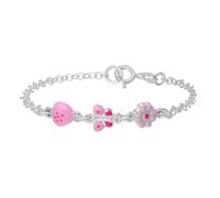Lucardi - Enfants Pendentif pour bracelet avec placage - Bracelets - Argent 925 - Argent - 15 cm