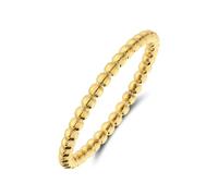 Lucardi - Femmes Bague en acier plaqué or avec un petit bouton de 1,5 mm - Bagues - Acier - Or jaune - 15/47 mm - sans nickel