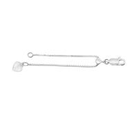 Lucardi - Rallonge réglable en argent pour femme - Pièce d'extension - Argent 925 - Argenté - Sans nickel, 8cm, argent 925, Pas de pierre précieuse