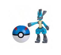 (Lucario)18styles riginal Pokemon Elf Ball Toys Pocket Monsters Figures Model Pikachu Gengar Elf Ball Dragonite Snorlax Lapras Kids Toys