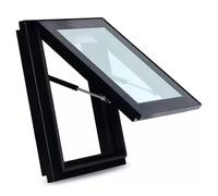 Lucarne de toit à main de taille personnalisée - Trappe de toit transparente avec double couche en verre trempé pour abri de jardin, sous-sol, garage, véranda, entrée de grenier extérieur (55 x 45 cm)