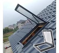 Lucarne de toit personnalisable en aluminium pour sous-sol, fenêtre d'observation de toit multi-angle, design imperméable (75 x 55 cm) pour améliorer la lumière naturelle et la ventilation